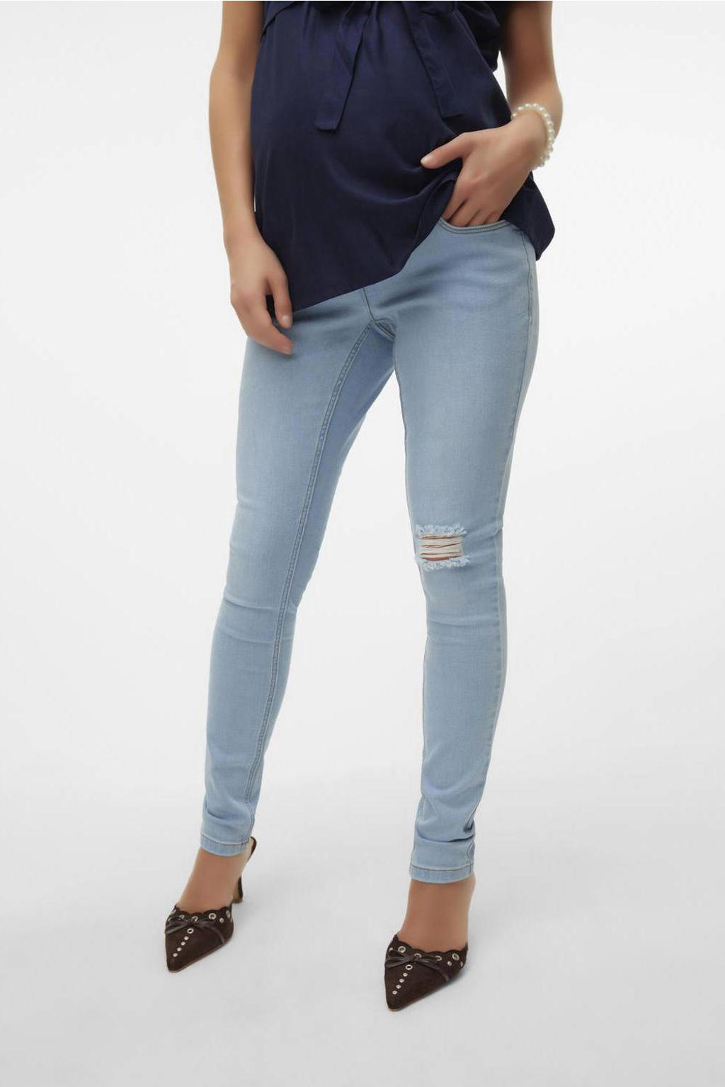 VERO MODA MATERNITY zwangerschaps skinny jeans VMMZIV medium blue