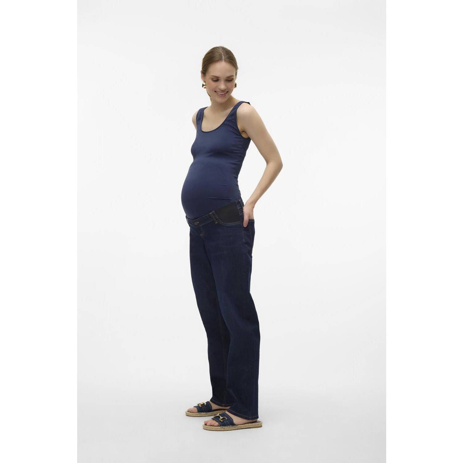 VERO MODA MATERNITY low waist zwangerschaps loose jeans VMMZOA medium blue denim XXL