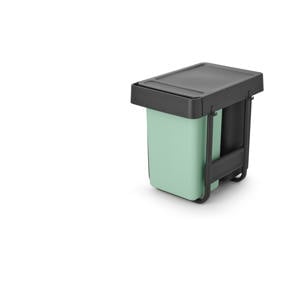 Sort & Go Inbouw Prullenbak - 2 x 15 l - Jade Green en Dark Grey