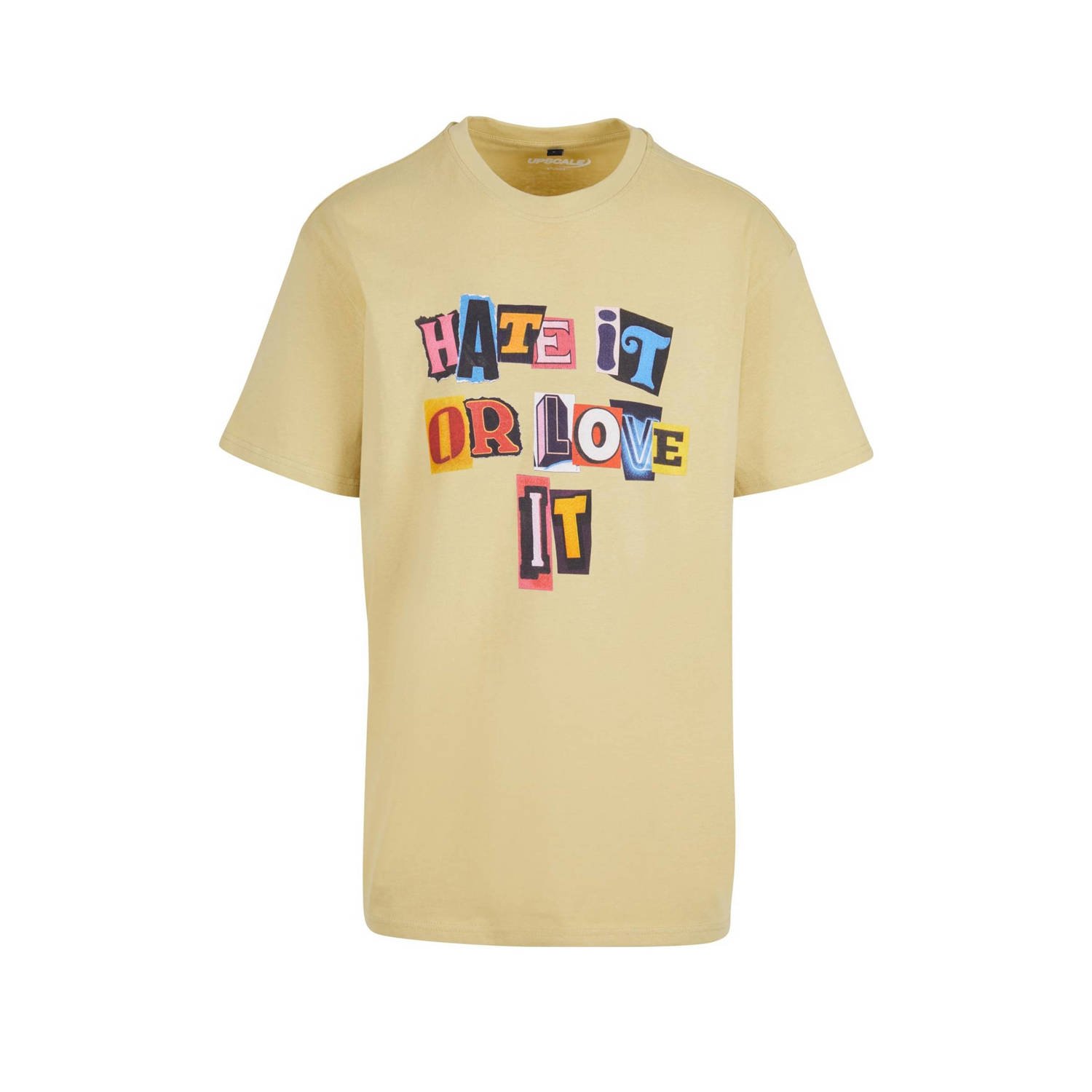 Mister Tee T-shirt met printopdruk geel