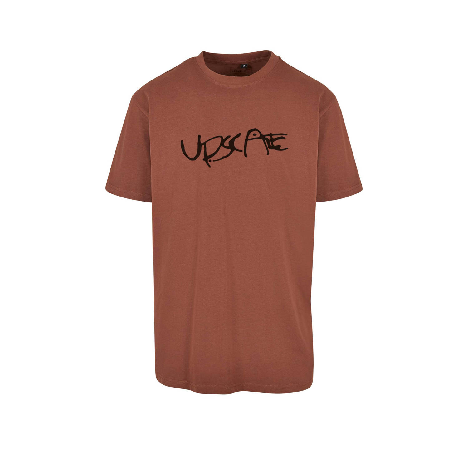 Mister Tee T-shirt met backprint bruin