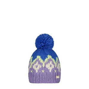 pompon muts Curley blauw