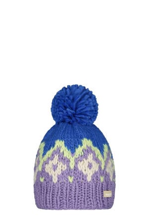 pompon muts Curley blauw