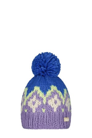 pompon muts Curley blauw
