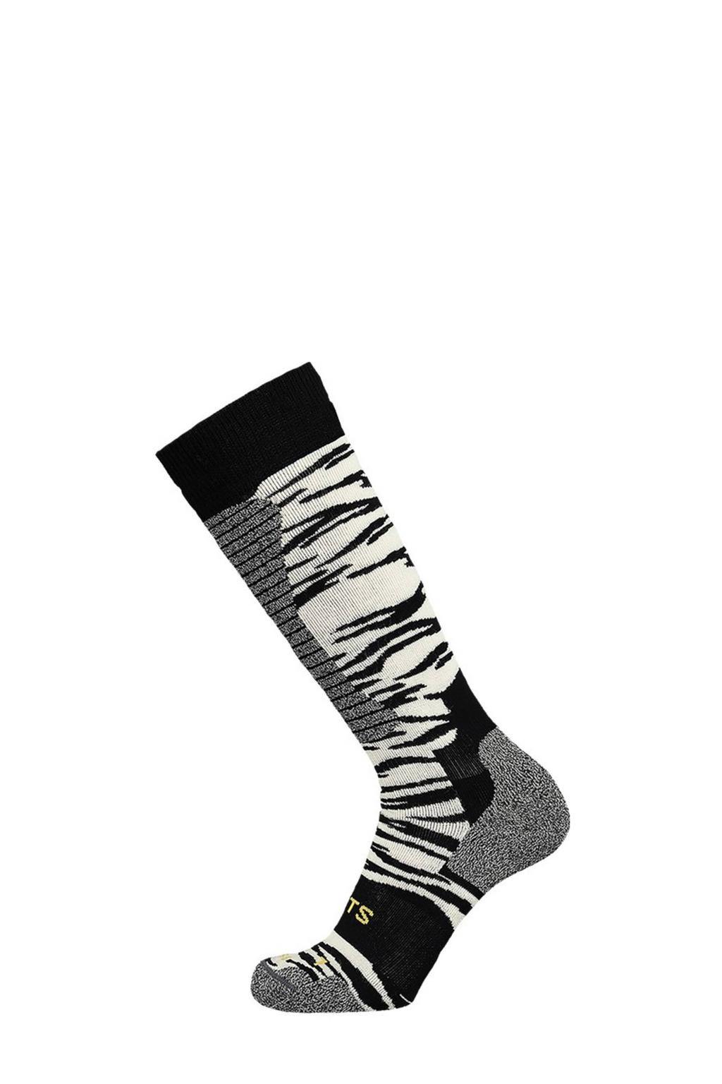 Barts skisokken Tech met zebrapint grijs
