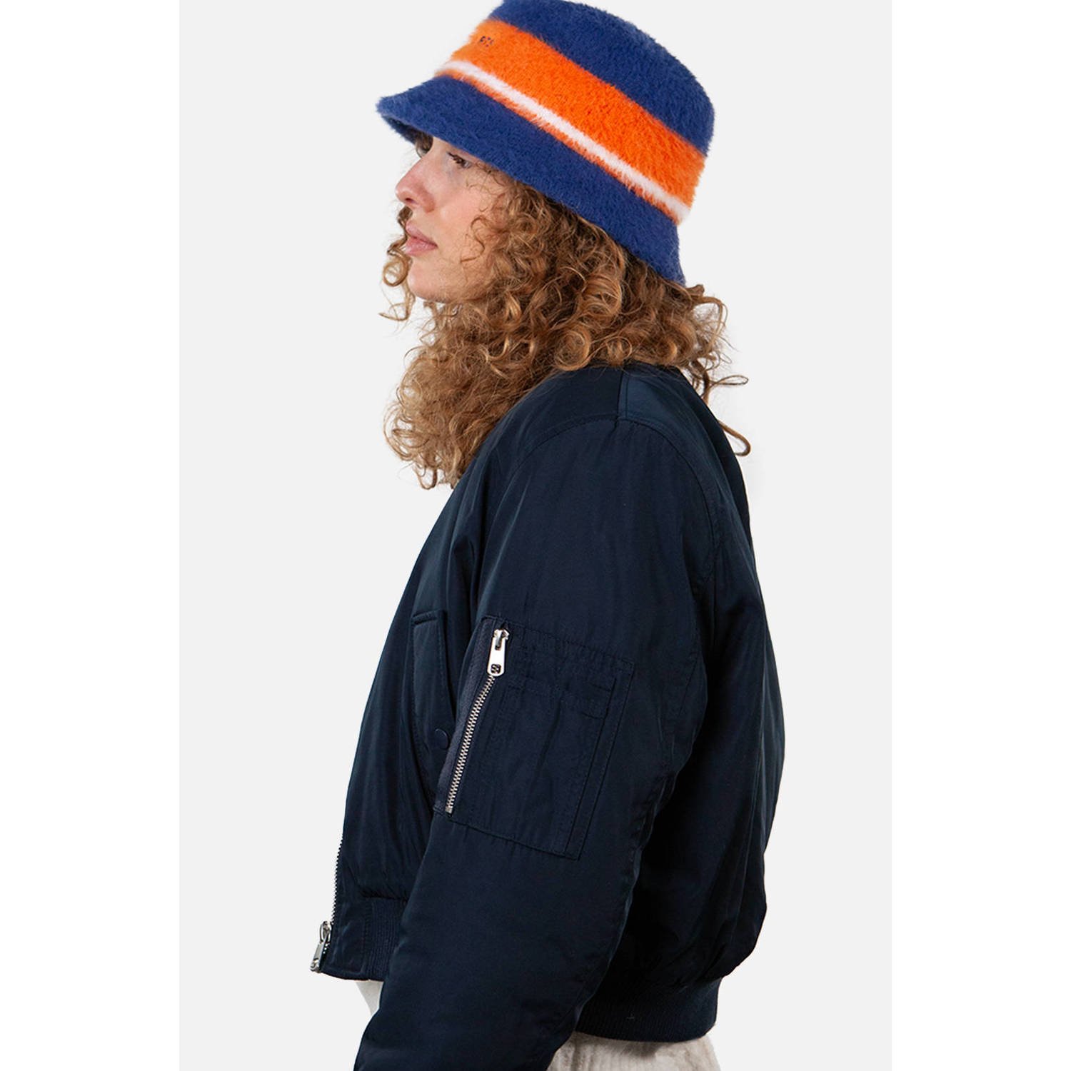 Barts bucket hat Amylee blauw oranje