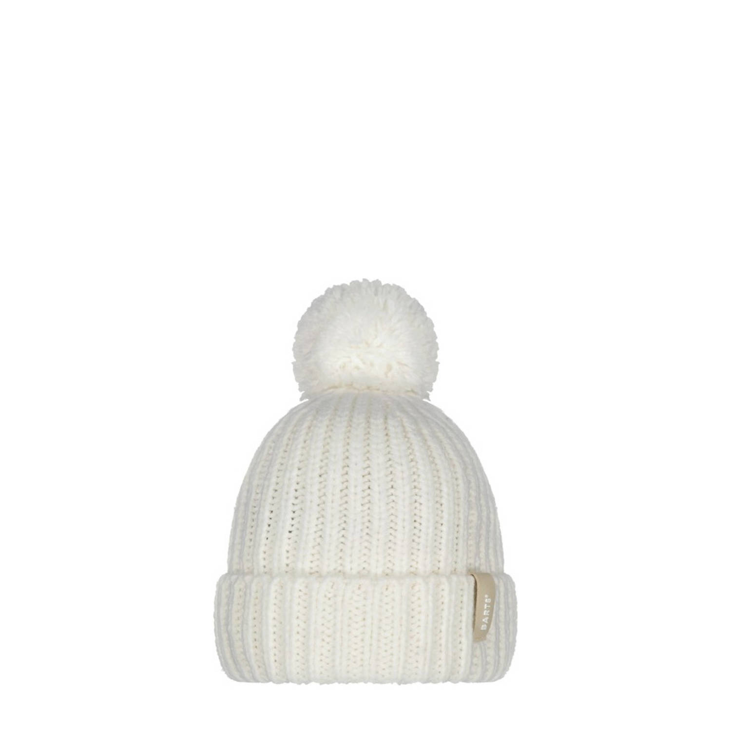 Barts Chunky Gebreide Pom Beanie White Dames