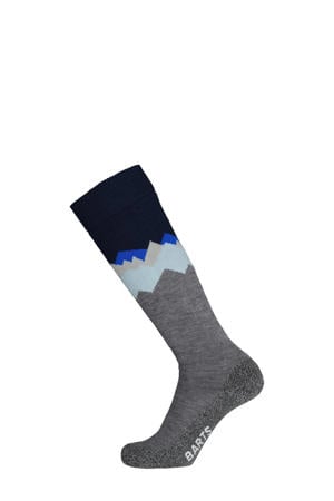 skisokken Mountains grijs/blauw