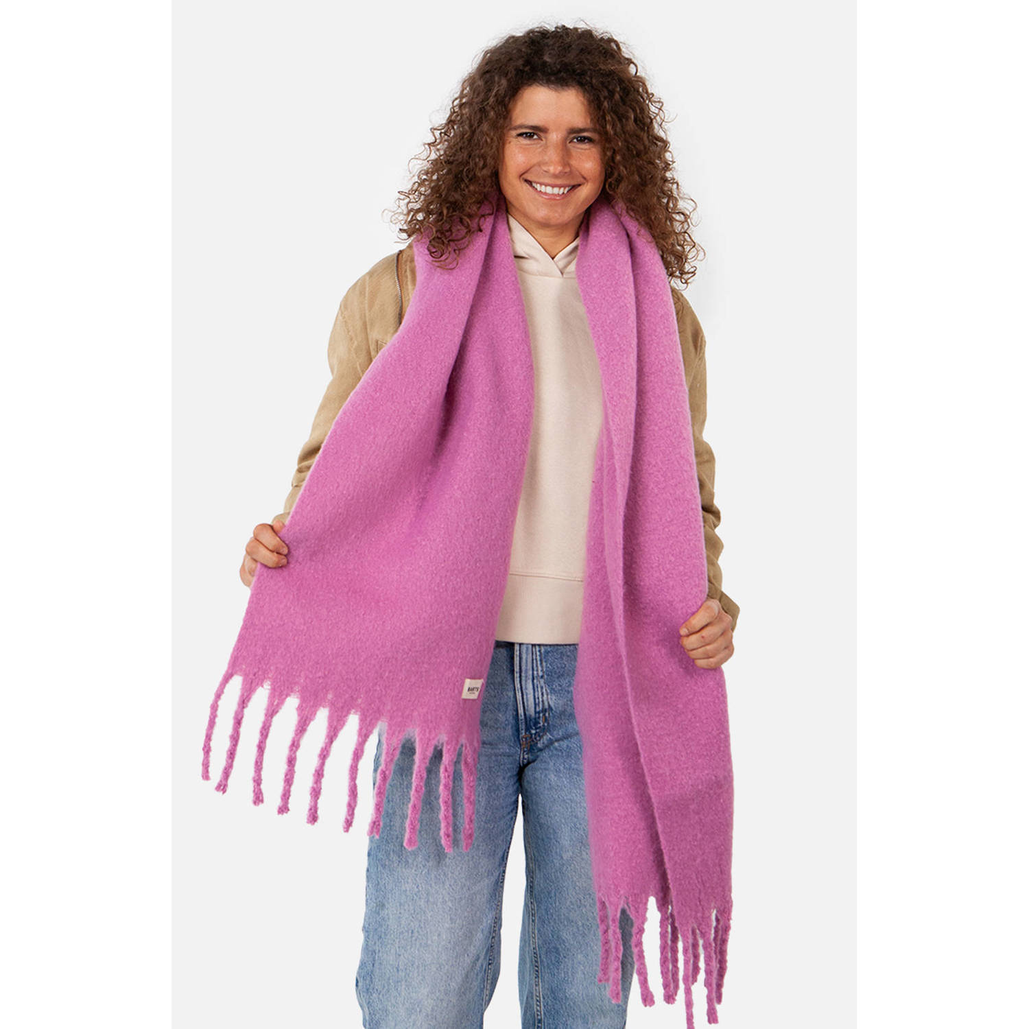 Barts Sjaal met labelpatch model 'Fyone'