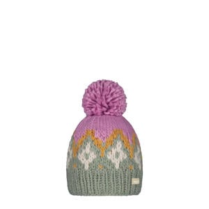 pompon muts Curley roze
