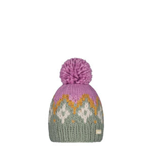 pompon muts Curley roze