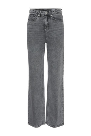 high waist wide leg jeans medium grey denim