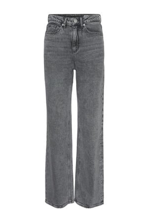 high waist wide leg jeans medium grey denim