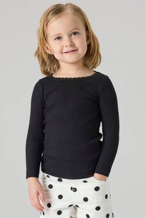 ribgebreide longsleeve NMFKAB zwart