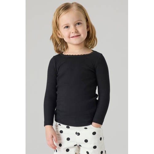 NAME IT MINI ribgebreide longsleeve NMFKAB zwart afbeelding