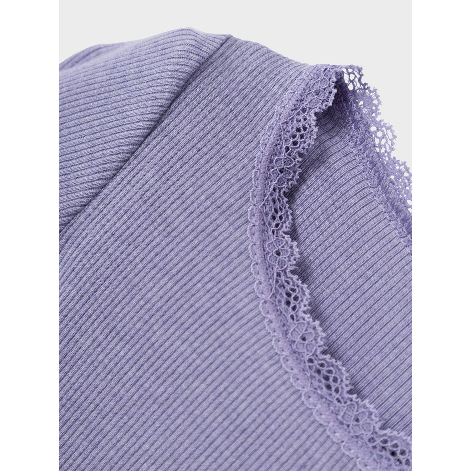 NAME IT MINI ribgebreide longsleeve NMFKAB lichtpaars