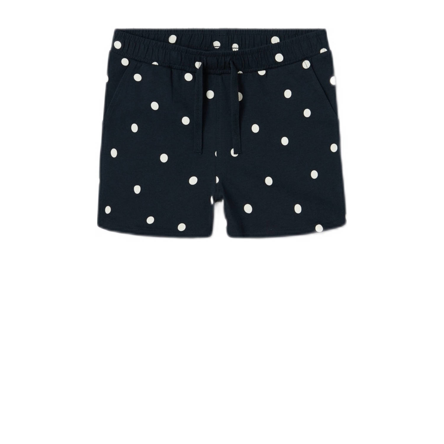 NAME IT KIDS casual short set van 2 met all over print donkerroze donkerblauw