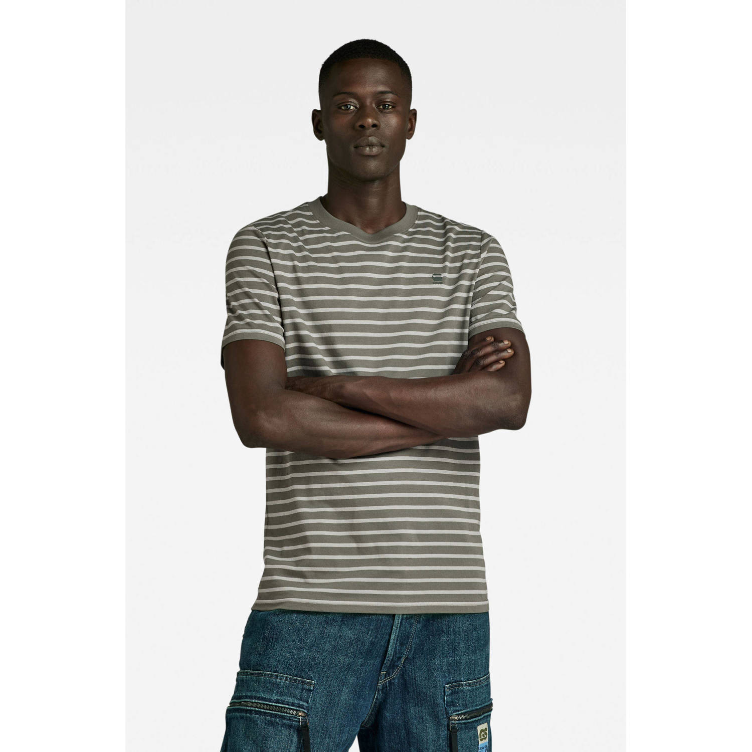 G-STAR gestreept slim fit T-shirt Stripe