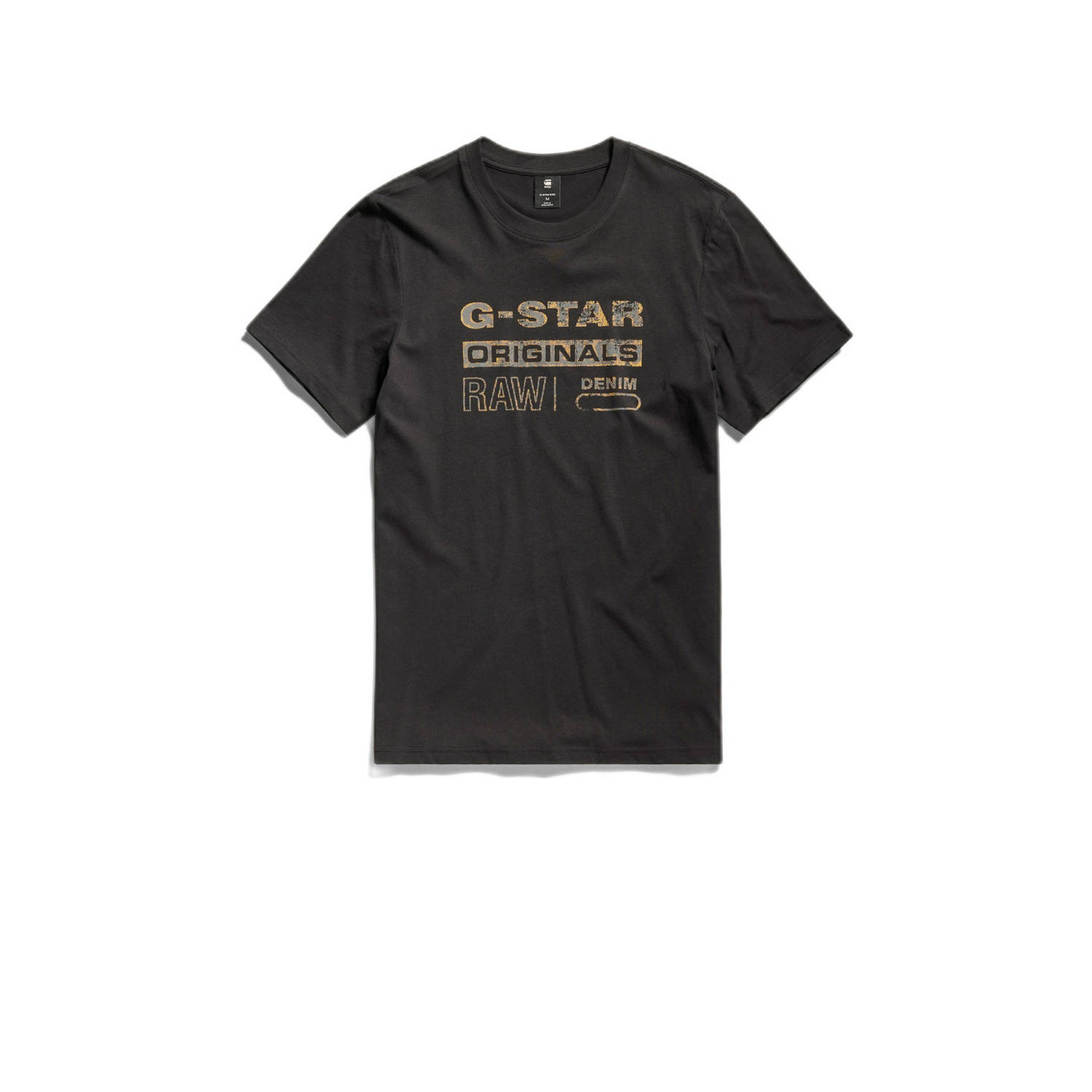 G-Star Slim Distressed Originals Kortemouw T-shirt Black Heren