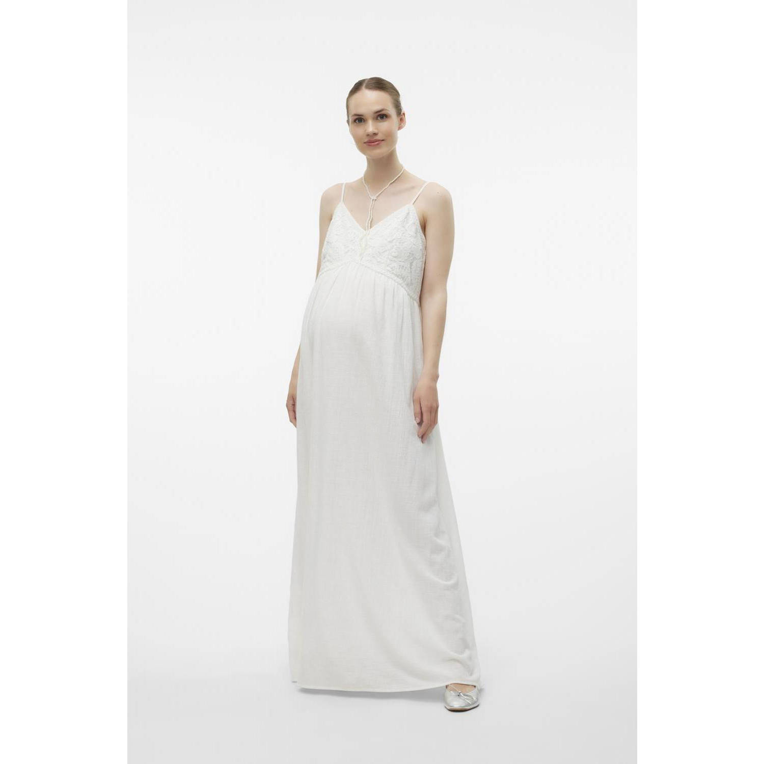 VERO MODA MATERNITY zwangerschapsjurk VMMKIVA Dames Katoen V-hals Effen XXL