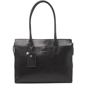  15.6 inch leren laptoptas Gaucho Ellen zwart