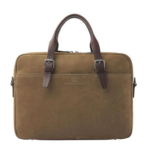  15.6 inch nubuck laptoptas Veneto bruin