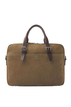  15.6 inch nubuck laptoptas Veneto bruin
