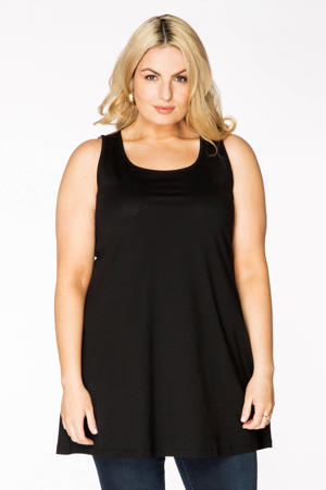 a-lijn top Plus Size - zwart