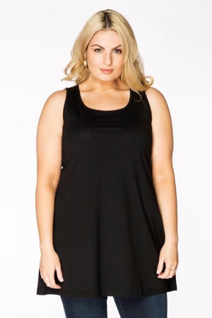 a-lijn top Plus Size - zwart