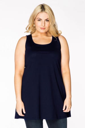 a-lijn top Plus Size - blauw