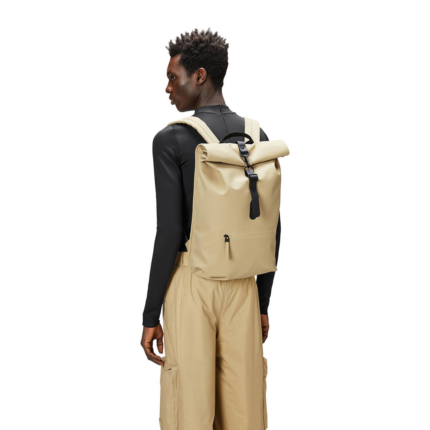 Rains rugzak Rolltop W3 beige