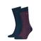 Tommy Hilfiger gestreepte sokken - donkerblauw/rood (set van 2)