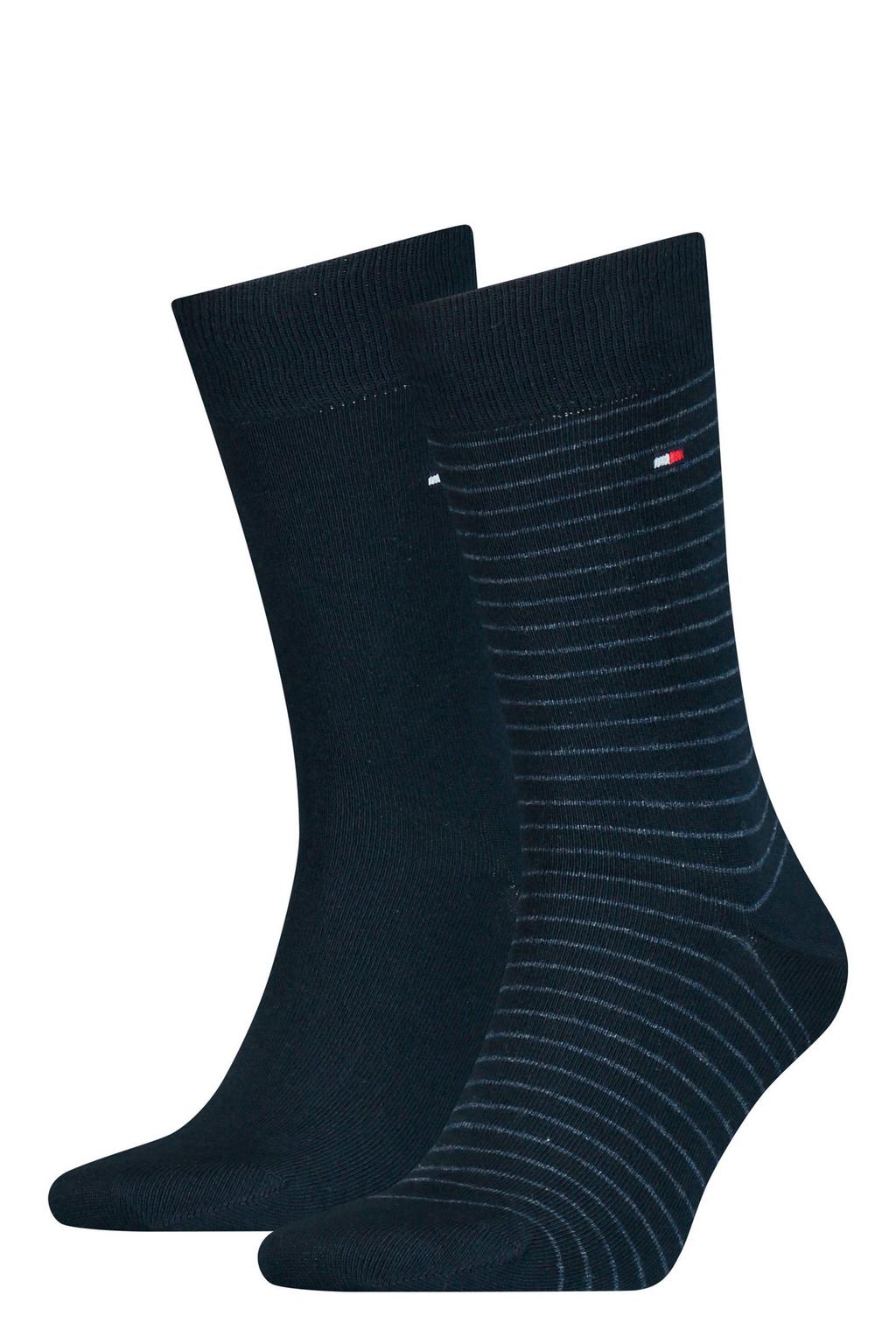 Tommy Hilfiger gestreepte sokken - donkerblauw (set van 2)