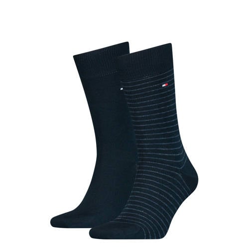 Tommy Hilfiger gestreepte sokken - set van 2 donkerblauw afbeelding