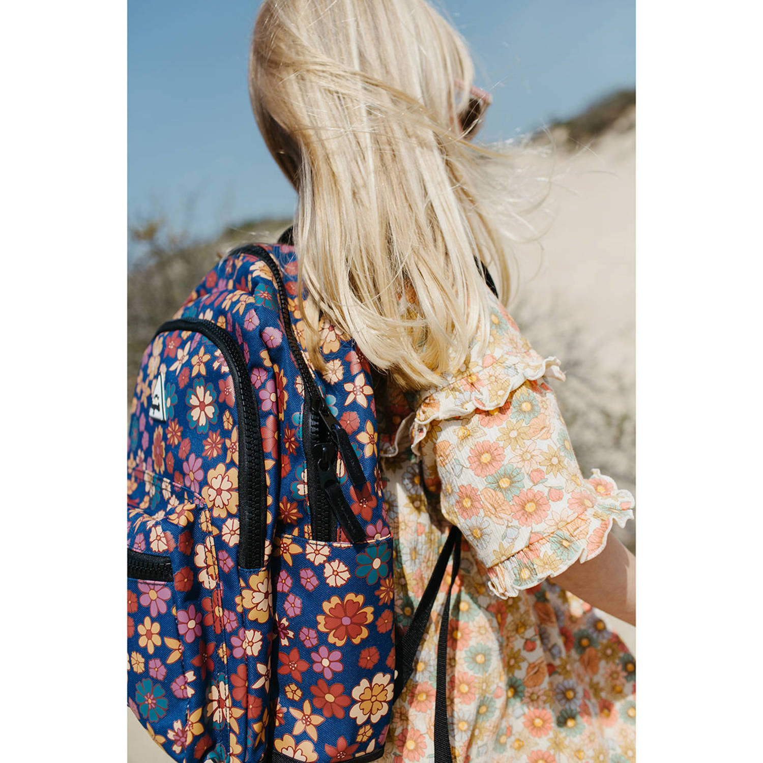 Little Legends rugzak L met bloemenprint multi