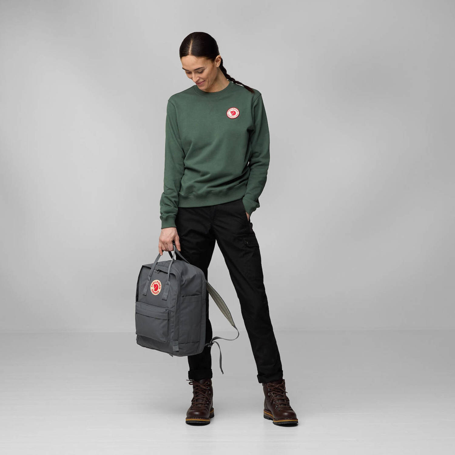Fjällräven Zwarte Laptop Rugzak met Gewatteerd Comparti t Purple Unisex