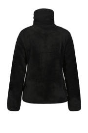 thumbnail: Zwarte dames Icepeak teddy fleecevest Colony van polyester met melée print, lange mouwen, opstaande kraag en ritssluiting