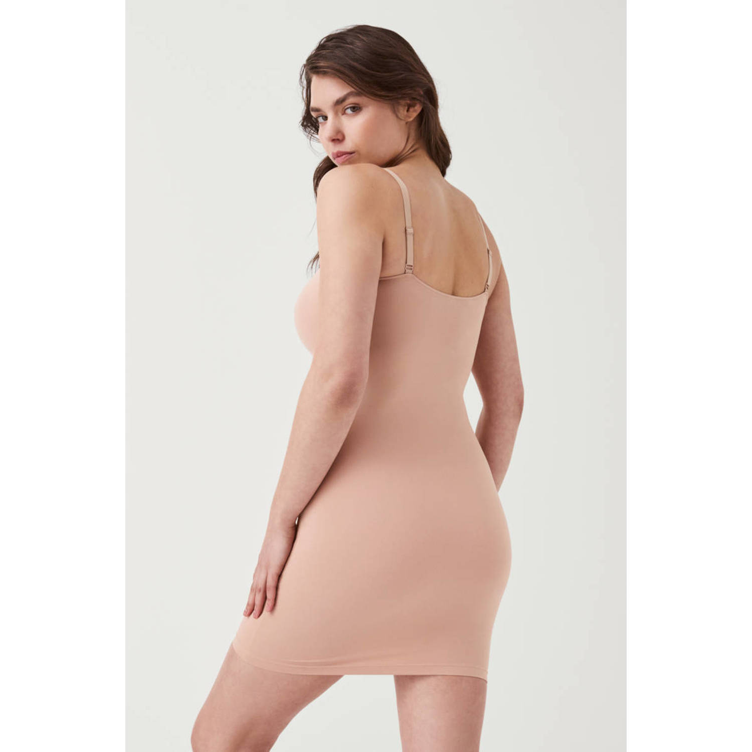 SPANX Socialight medium corrigerende jurk beige