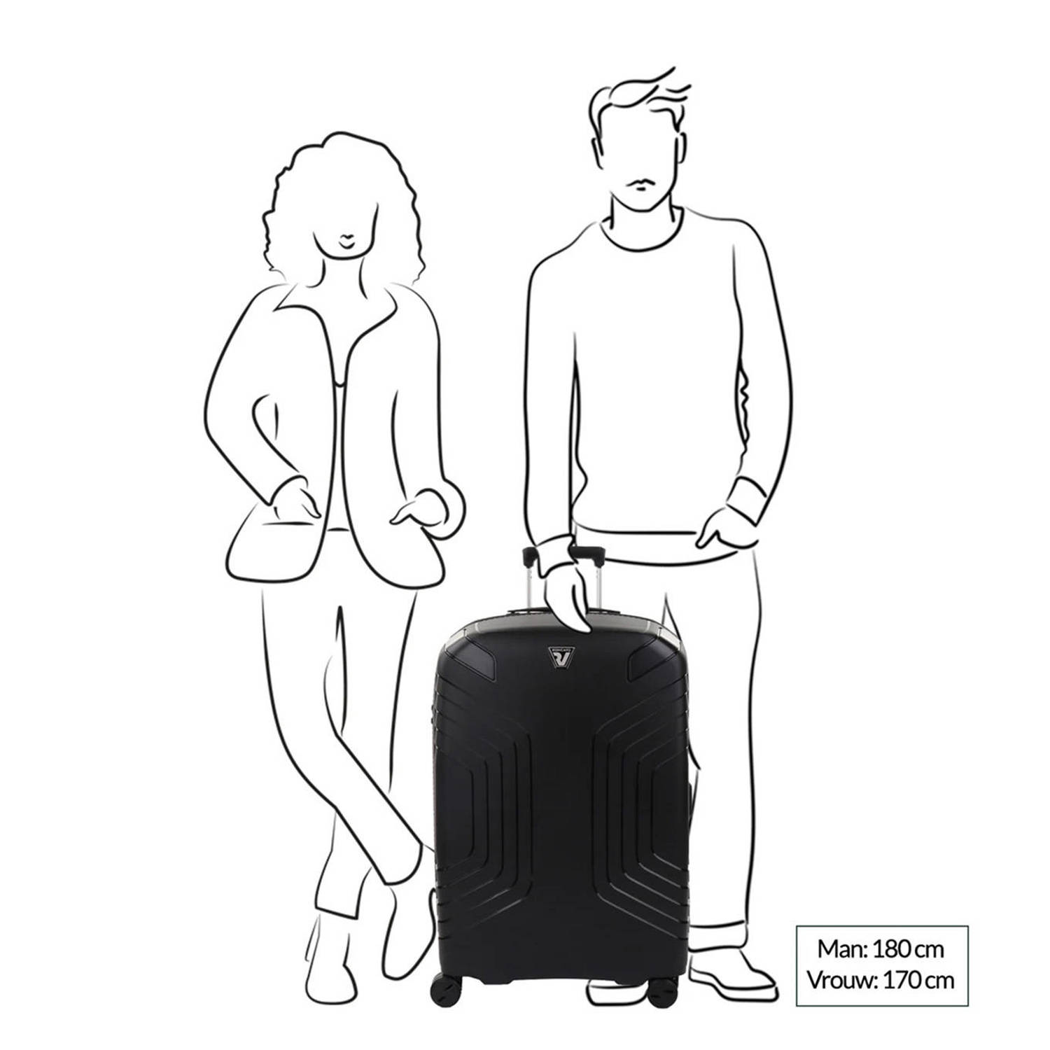Roncato trolley Ypsilon 4.0 78 cm. Expandable petrol