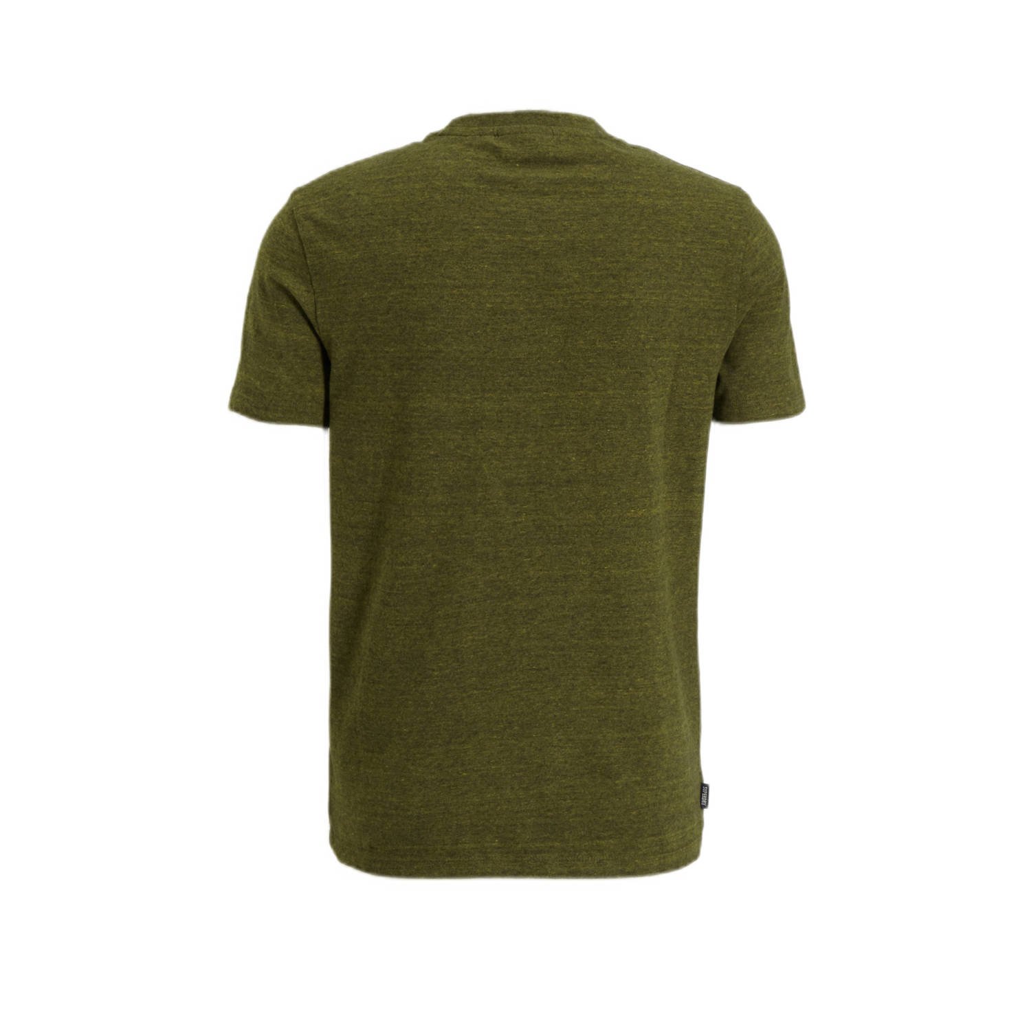 Superdry gemeleerd regular fit T-shirt olijfgroen