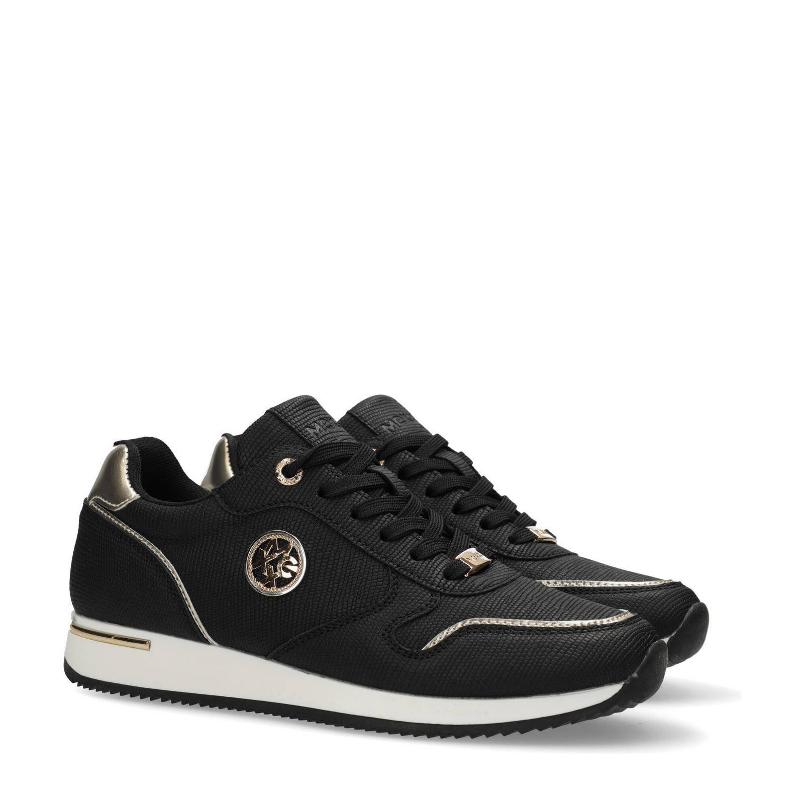 Mexx Eke sneakers zwart/goud | wehkamp