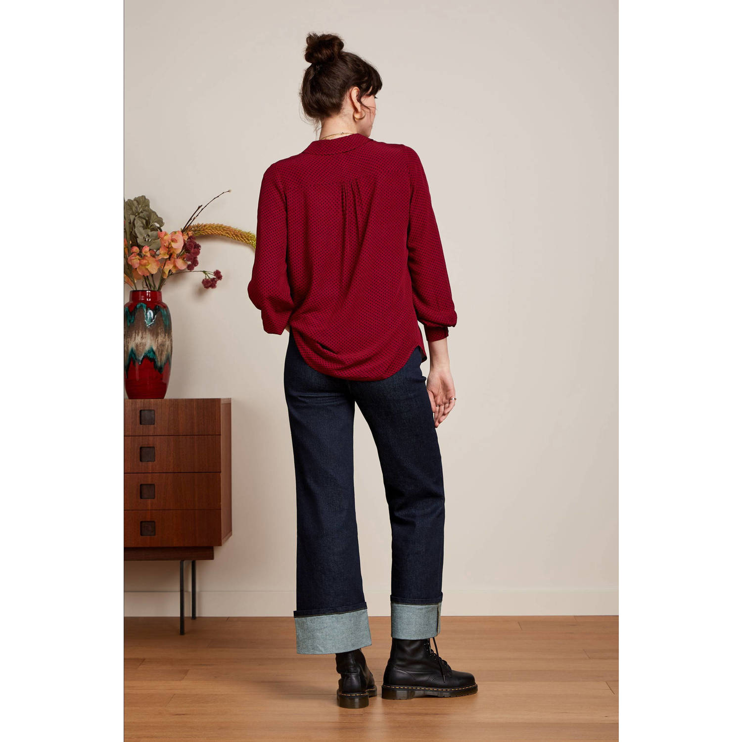 King Louie high waist loose jeans Debra Pants Walker Denim dark blue denim