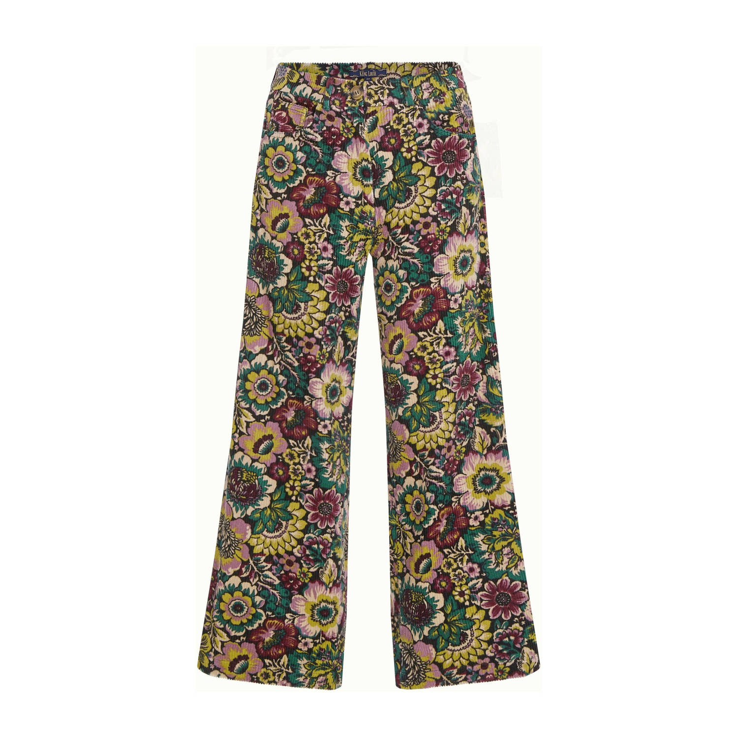 King Louie gebloemde high waist wide leg broek Paige multi