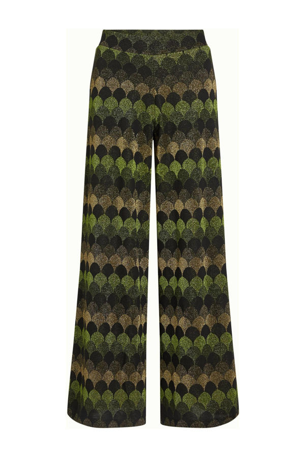 Sun Geprinte Plissee Broek Groen