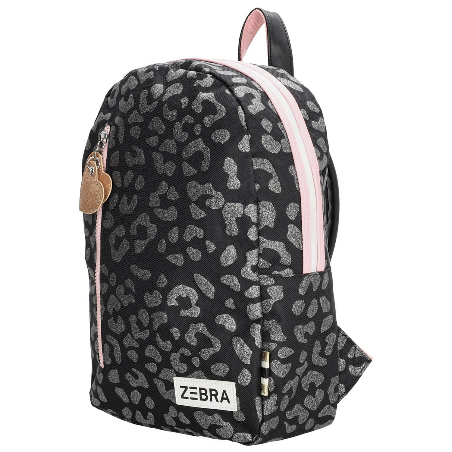 Zebra Trends rugzak Inaya S zwart zilverkleurig
