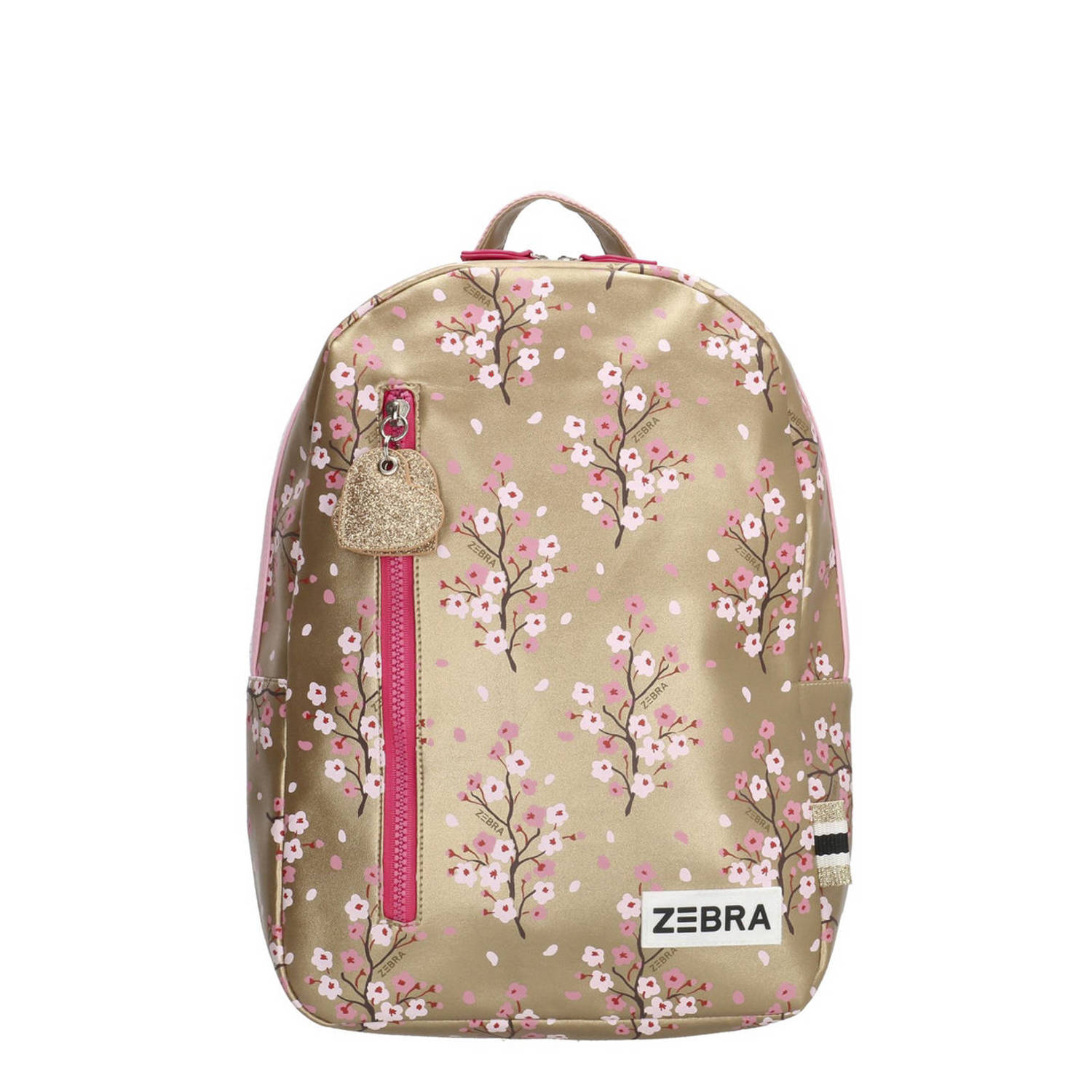 Zebra Trends rugzak Flower goudkleurig