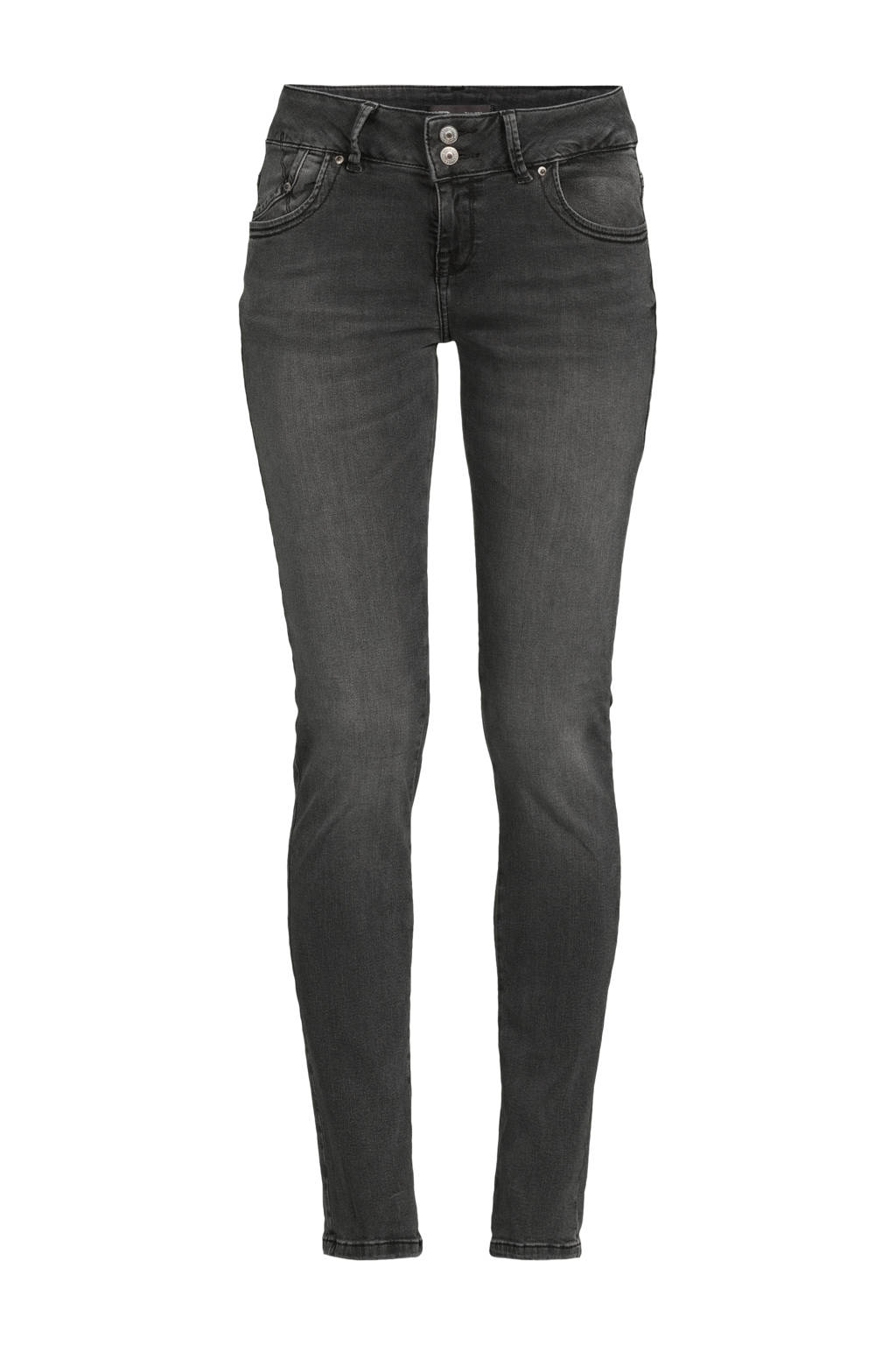 LTB Jeans Dames Molly M - Slim Fit met gemiddelde taille en ritssluiting in grijs van katoenmix - Maat W33L28, Elisa Wash 55178, 33W x 28L