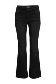 thumbnail: Grijze dames LTB high waist flared jeans Novi van denim met regular waist, rits- en knoopsluiting en effen