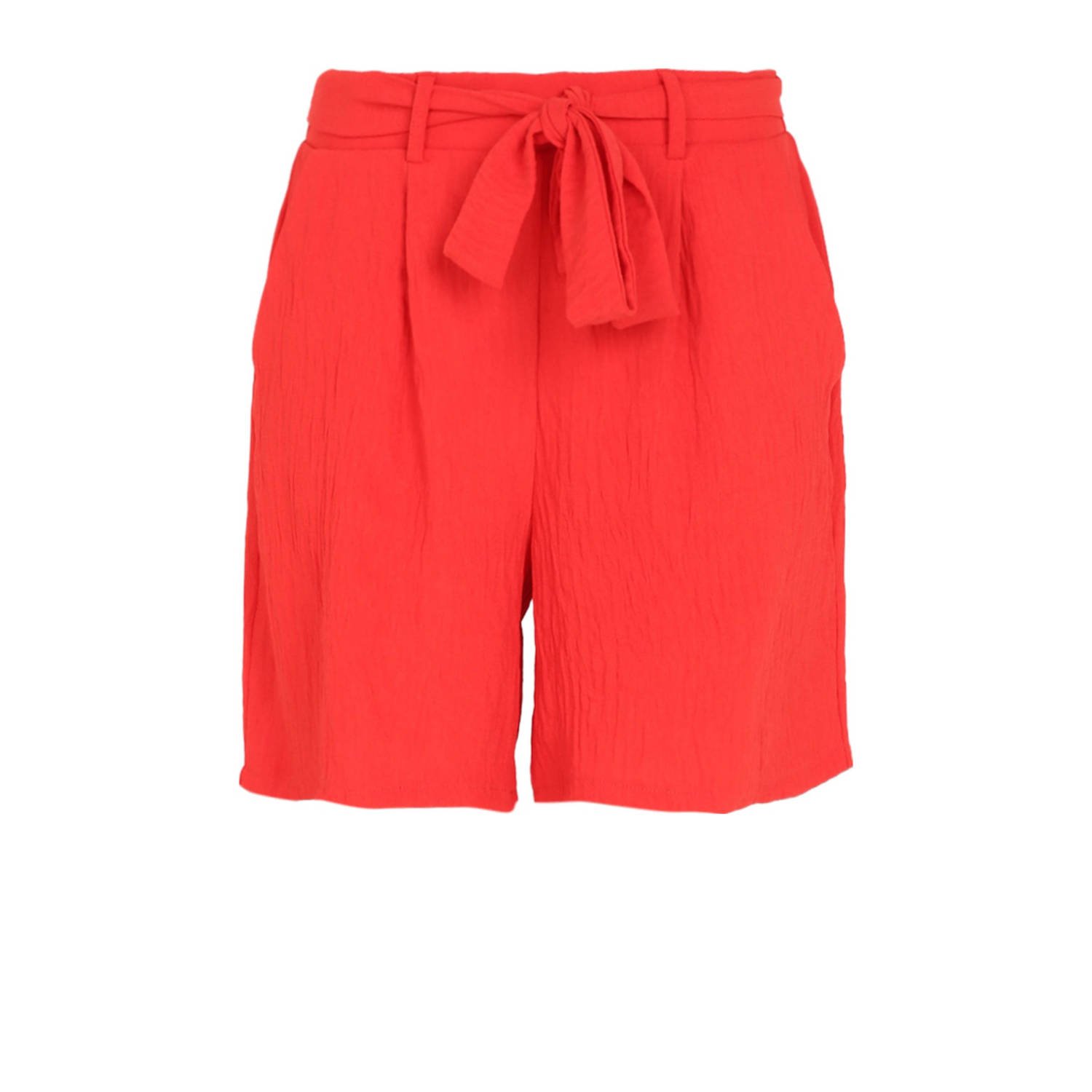 Cassis high waist loose fit short rood oranje
