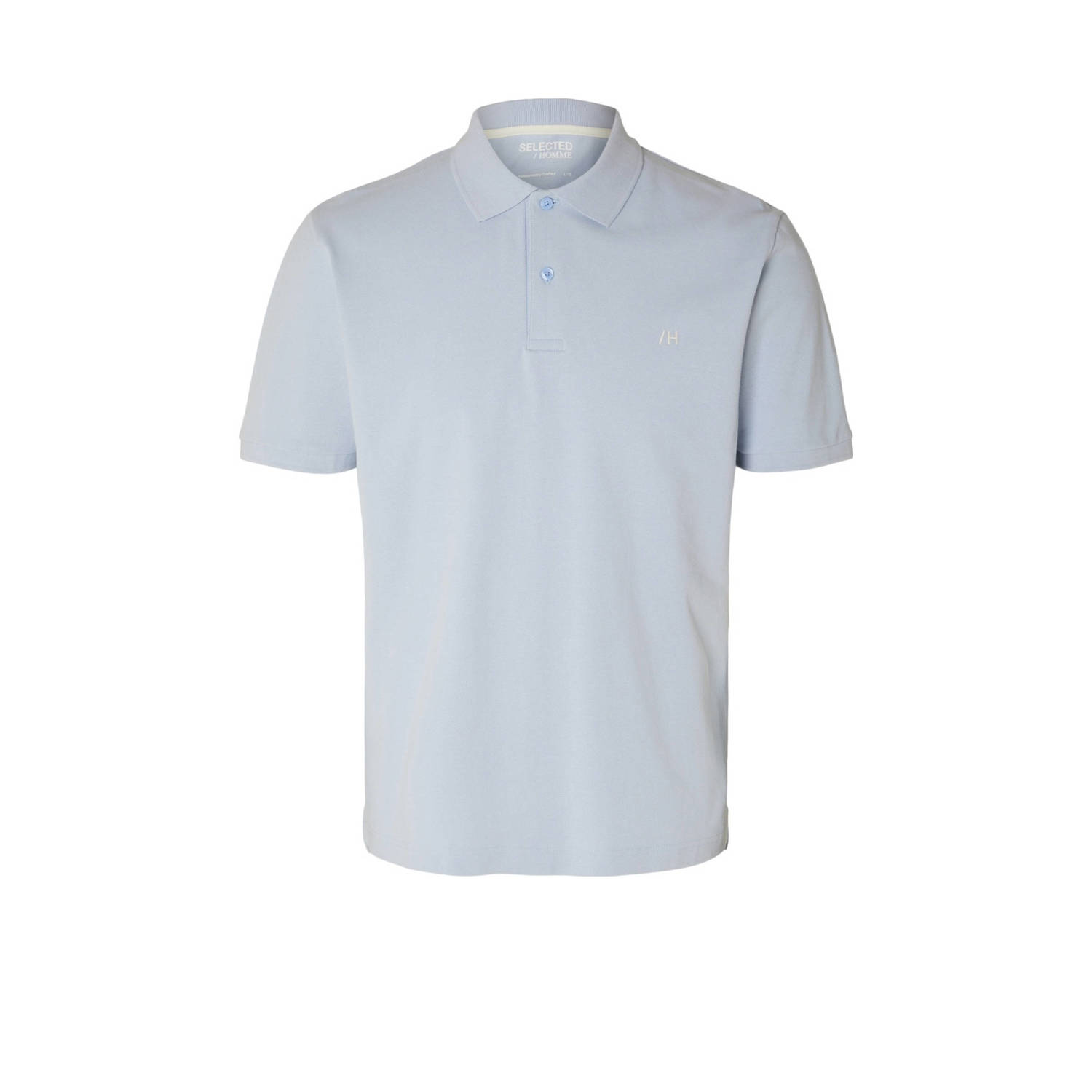 SELECTED HOMME slim fit polo SLHDANTE met logo blauw